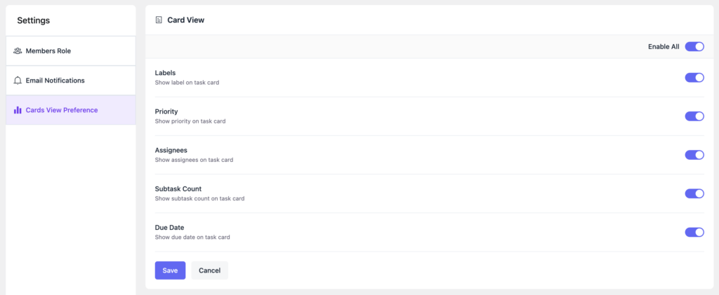 cards view preference in fluentboards 